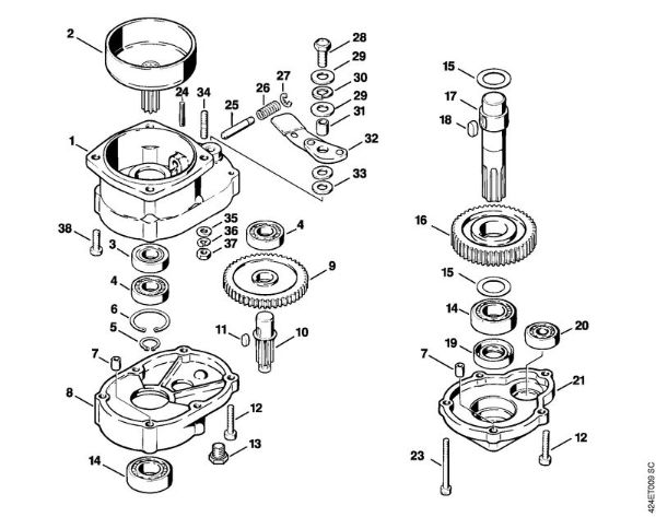 BT 106 BT 106 Caja reductora BT 106 (09.1995) de la marca Stihl