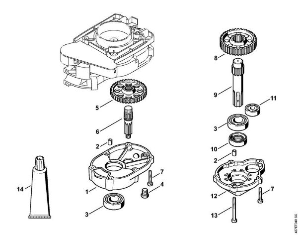 BT 121 BT 121 Caja reductora de la marca Stihl