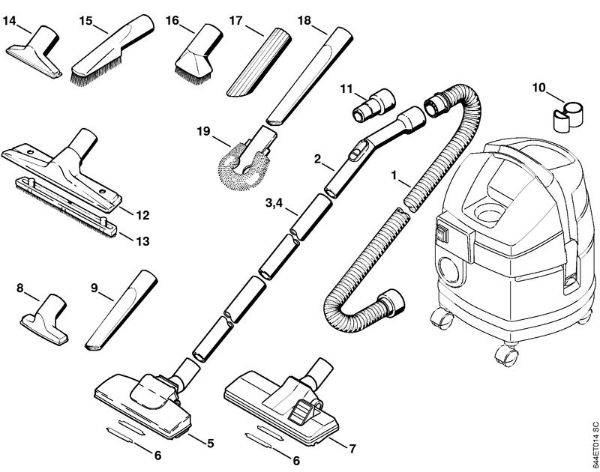 Aspiradores (SE) SE 60 E Herramientas, Accesorios extra de la marca Stihl