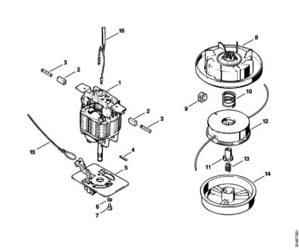 Cortabordes eléctricos (FE, FSE) FE 35 Motor eléctrico, Cabezal de corte de la marca Stihl