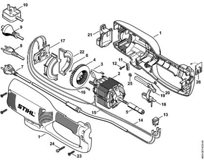 Cortabordes eléctricos (FE, FSE) FSE 81 Carcasa, Motor eléctrico de la marca Stihl