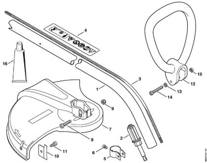 Cortabordes eléctricos (FE, FSE) FSE 81 Vástago de la marca Stihl