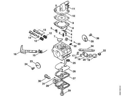 Desbrozadoras (FS) FS 400-K Carburador C1Q-S33 (19.1998) de la marca Stihl