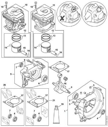 Imagen de Cárter del cigáeáal, Cilindro FS 410 C FS 410 C-E KZ