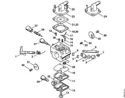 Desbrozadoras (FS) FS 480-KW Carburador C1Q-S156, C1Q-S117 de la marca Stihl