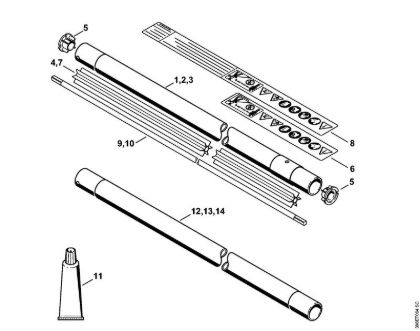 Desbrozadoras (FS) FS 550-L Vástago de la marca Stihl