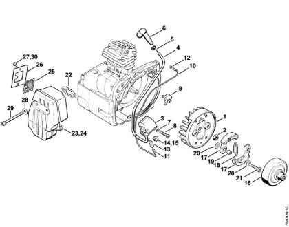 Motoguadañas (FS) FS 160 Sistema de encendido, Embrague de la marca Stihl