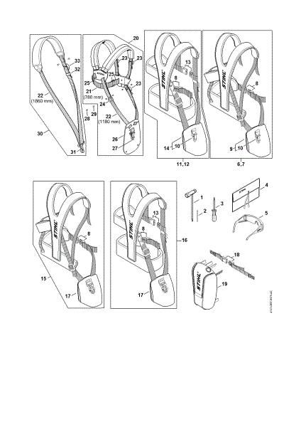 Imagen de Herramientas, Cinturán de porte doble FS 240 RC-E