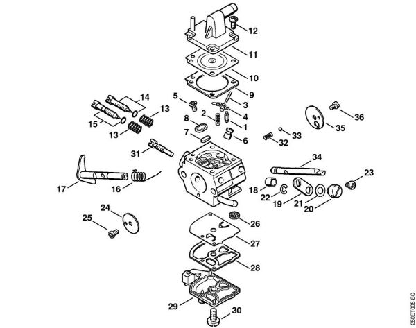 Motoguadañas (FS) FS 250 Carburador C1Q-S35 (19.98) de la marca Stihl