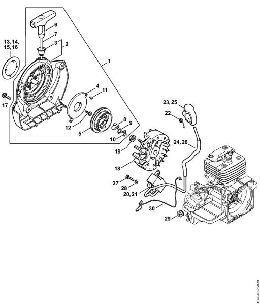 Motoguadañas (FS) FS 250 R Mecanismo de arranque, Sistema de encendido de la marca Stihl