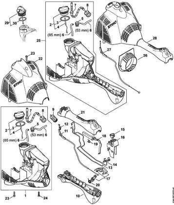 Motoguadañas (FS) FS 40 - 4144 Carcasa del motor de la marca Stihl