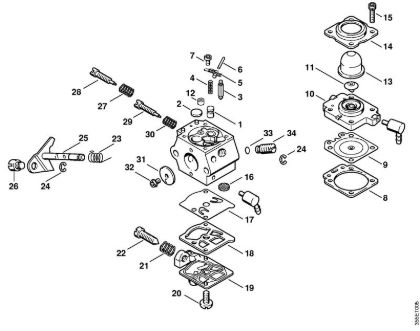 Motoguadañas (FS) FS 72 Carburador WT-227 de la marca Stihl