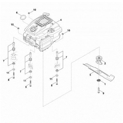 Imagen de D - Motor, cuchilla RM 443.1 T