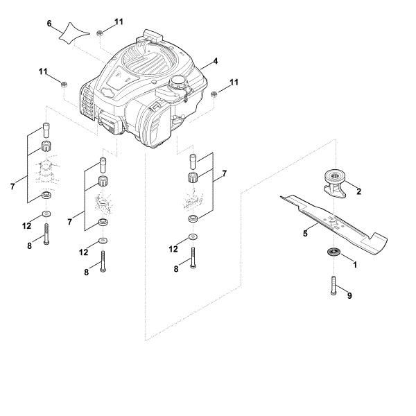 Imagen de D - Motor, cuchilla RM 448.0 TX