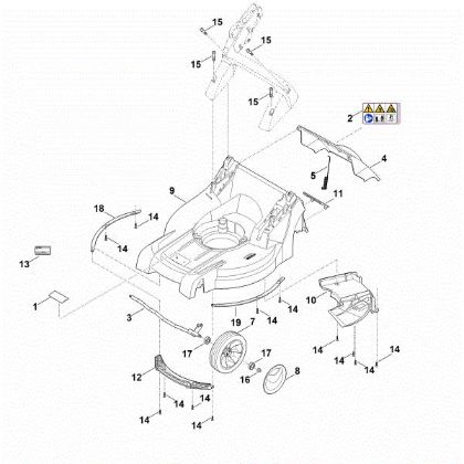 Imagen de B - Carcasa, eje delantero RM 448.1 PC