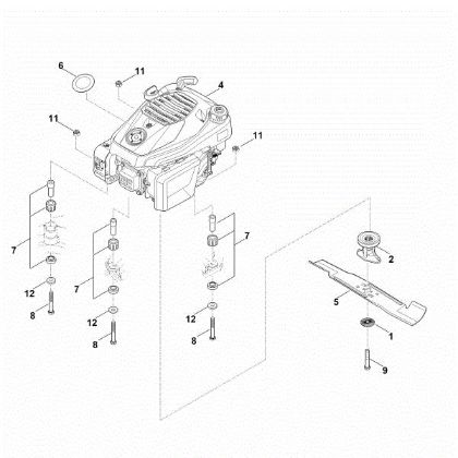 Imagen de D - Motor, cuchilla RM 448.1 PC