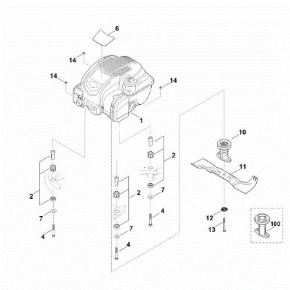 Imagen de F - Motor, cuchilla RM 545.0