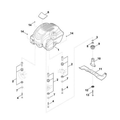 Imagen de F - Motor, cuchilla RM 545.0 V