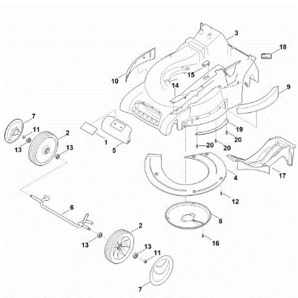 Imagen de D - Carcasa, eje delantero RM 545.1 VM