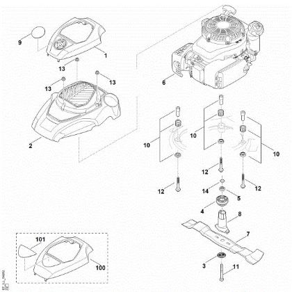 Imagen de F - Motor, cuchilla RM 650.0 V