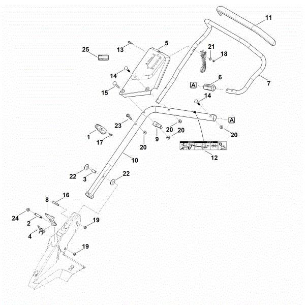 Imagen de B - Parte inferior de manillar RM 655.0 YS