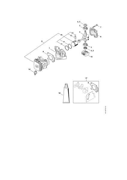 Imagen de Cárter del cigáeáal, Cilindro, Emrague HS 46