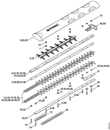 Cortasetos (HS) HS 81 T Dispositivo de corte HS 81 de la marca Stihl