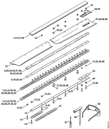 Cortasetos (HS) HS 81 T Dispositivo de corte HS 86 de la marca Stihl