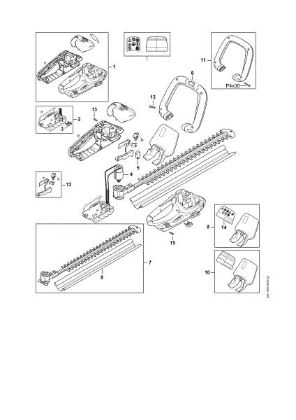 Imagen de Carcasa de la empuáadura, Acumulador, Motor eláctrico HSA 45