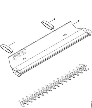 Cortasetos eléctrico (HSE) HSE 61 Chapa de retenida de la marca Stihl