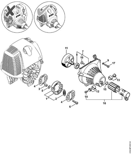 Cortasetos de altura (HL) HL 90 K Embrague, Carcasa del ventilador de la marca Stihl