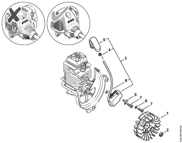 Cortasetos de altura (HL) HL 90 K Sistema de encendido de la marca Stihl