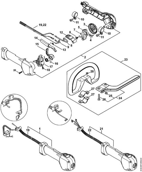 Cortasetos de altura (HL) HL 94 KC-E Empuóadura de mando de la marca Stihl