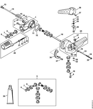 Cortasetos de altura (HL) HL 95 Engranaje acodado ajustable en 135Â° de la marca Stihl