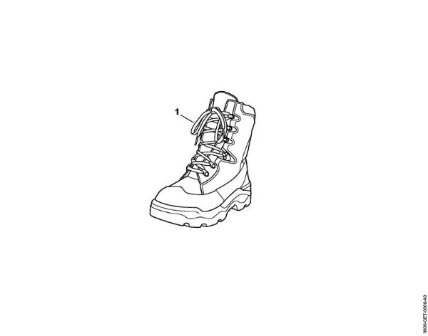 Cordones Botas de cuero MS Dynamic GTX 39 Botas de cuero para motosierra DYNAMIC GTX de la marca Stihl