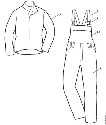 Materiales sustitutivos, Tirantes Pantalón de peto "Advance"  antracita/na Pantalón de peto y pantalón abrochado en la rodilla ADVANCE de la marca Stihl