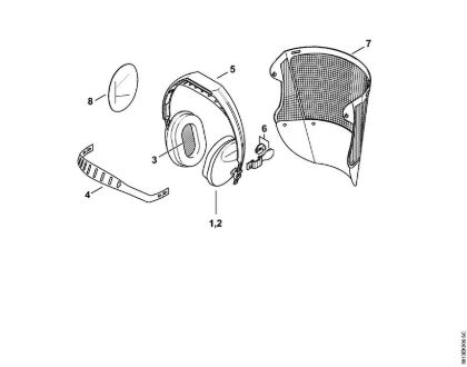 Protectores de la cara y protectores para los oí­dos Combinación de protector para la cara/para los oí­dos, pantalla, largo Combinación de protector para la cara - para los oí­dos pantalla largo -0535 de la marca Stihl