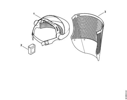Protectores de la cara y protectores para los oí­dos Combinación de protector para la cara/para los oí­dos, pantalla, largo Combinación de protector para la cara - para los oí­dos pantalla largo -0536 de la marca Stihl