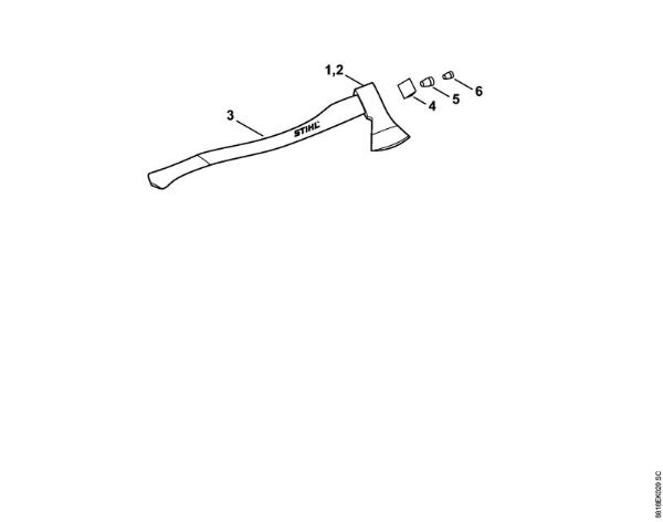 Herramientas para partir Hacha ILTIS-Canadá 800 g Hacha ILTIS-Canadá de la marca Stihl