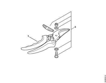 Tijeras Tijera de jardinero PG 20 Tijera de jardinero Universal de la marca Stihl