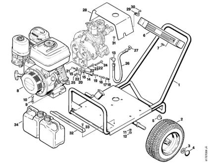 Limpiadora eléctrica de alta presión (RE) RB 400 K Carro RB 400 K de la marca Stihl