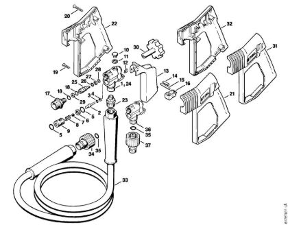 Limpiadora eléctrica de alta presión (RE) RB 400 K Pistola de la marca Stihl