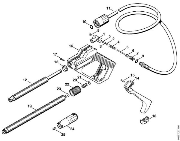 Limpiadora eléctrica de alta presión (RE) RE 102 K USA Pistola, Tubo para pulverizar de la marca Stihl