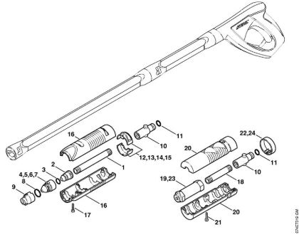 Limpiadora eléctrica de alta presión (RE) RE 142 PLUS Cabezal de pulverización, boquilla rotativa de la marca Stihl