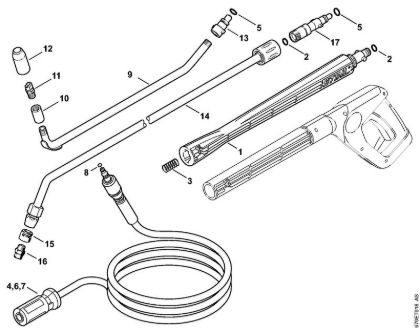 Limpiadora eléctrica de alta presión (RE) RE 161 K PLUS Accesorios extra de la marca Stihl