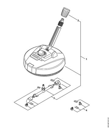 Limpiadora eléctrica de alta presión (RE) RE 95 Disp. de limpieza p. superficies planas RA 82   06/2019 de la marca Stihl