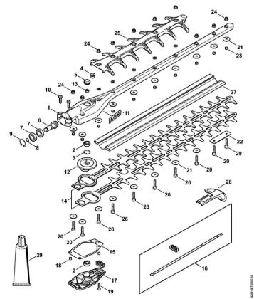 Herramientas combinadas (-KM) HL-KM 0Â° Caja reductora 0Â° 500 mm de la marca Stihl