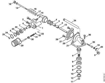 Herramientas combinadas (-KM) HL-KM 0Â° - 90Â° Caja reductora angular 0Â° - 90Â° (46.2000) de la marca Stihl