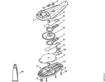 Herramientas de acople HL 0Â° - 90Â° HL Caja reductora de las cuchillas 0Â°, 30Â°, 0Â° - 90Â° de la marca Stihl