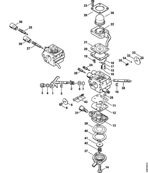 Motores universales (KM) KM 130 Carburador C1Q-S173, C1Q-S130 de la marca Stihl